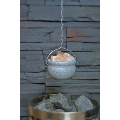 Nikkarien Sauna Aromaschale aus Speckstein mit Kristallsalz inkl. Metallkette 844 Nikkarien Sauna Aromaschale aus Speckstein mit Kristallsalz inkl. Metallkette 844