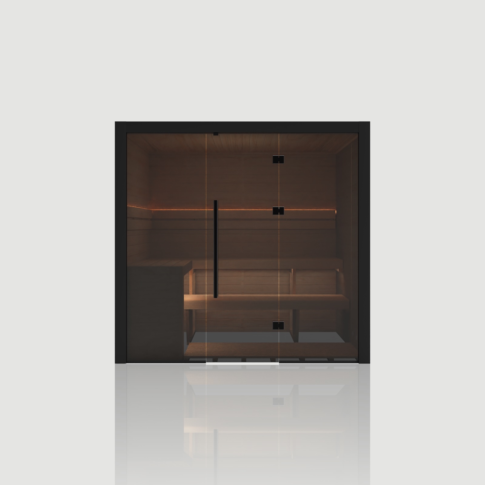 Hekla Traditional 210 Nero Sauna für 3-4 Personen Saunakabine 210x160x210 cm
