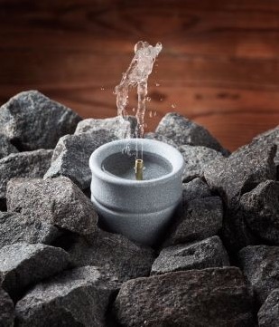 Hukka Design Solina Springbrunnen aus Speckstein für Saunaofen mit Aufguss Hukka Design Solina Springbrunnen aus Speckstein für Saunaofen mit Aufguss