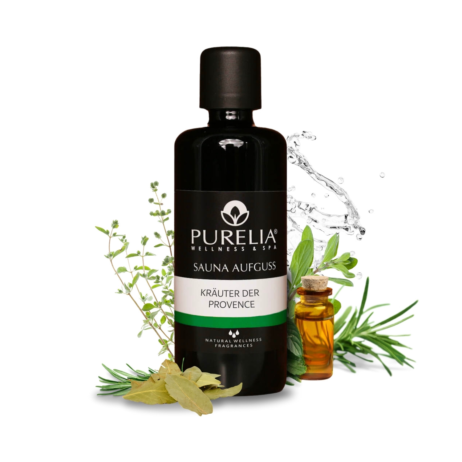 PURELIA Saunaaufguss Konzentrat Kräuter der Provence 100 ml natürlicher Sauna-aufguss