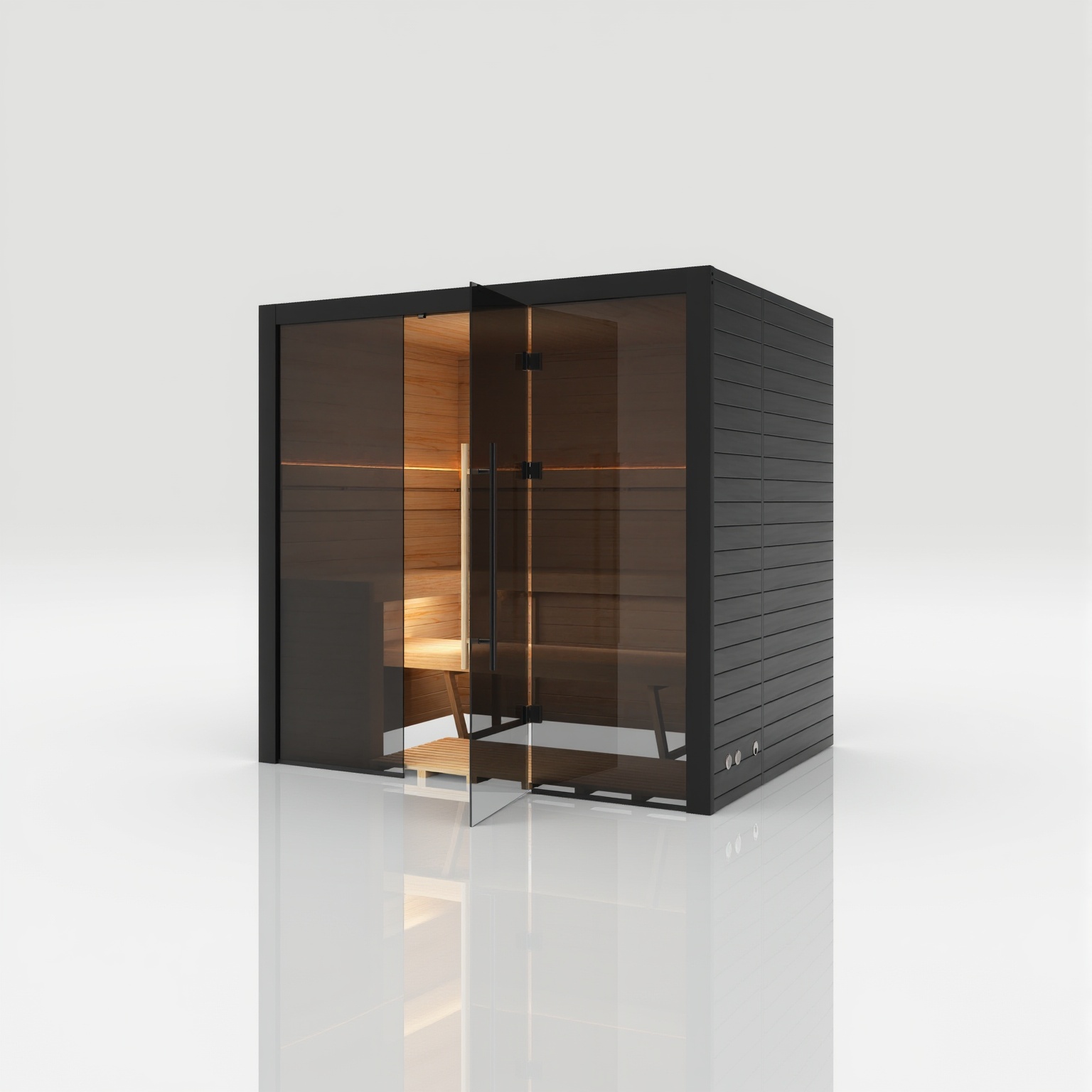 Hekla Traditional 210 Nero Sauna für 3-4 Personen Saunakabine 210x160x210 cm