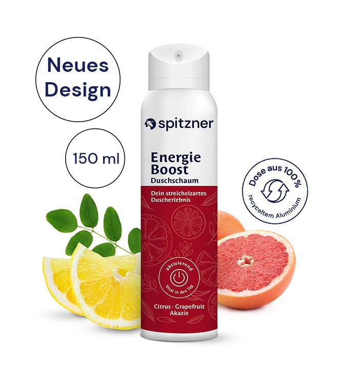 Spitzner Duschschaum Set Energy 3x 150 ml Aktivierende Wellness-Dusche sanft hautverträglich und 100% vegan 3er Set