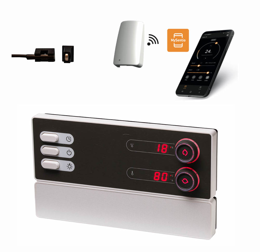 Sentiotec PRO B3 Combi Saunasteuerung inkl. MySentio WiFi und Türsensor bis 10,5 kW Sentiotec PRO B3 Combi Saunasteuerung inkl. MySentio WiFi und Türsensor bis 10,5 kW