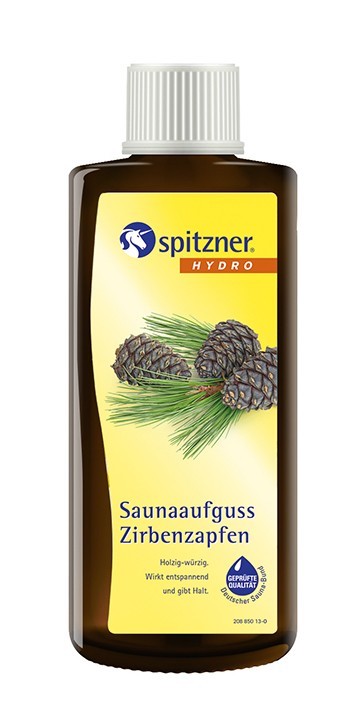 Spitzner Saunaaufguss Zirbenzapfen 190 ml Hydro Sauna Aufguss Konzentrat