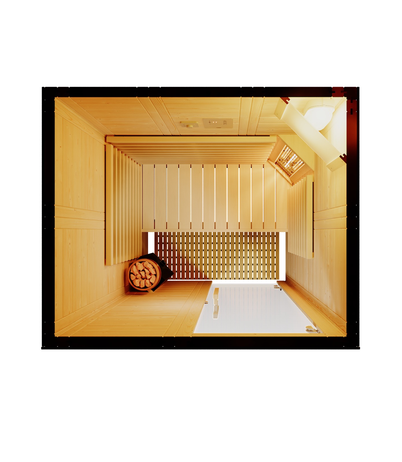 Infraworld TrioSol Natura 120 Infrarotkabine mit Infrarotstrahler Fichte 120x100x200 cm