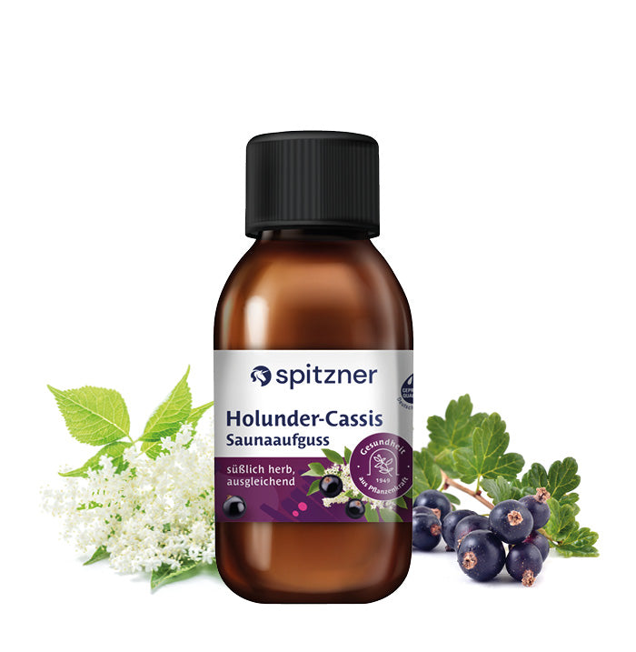 Spitzner Saunaaufguss Holunder-Cassis 125 ml Wellness Sauna Aufguss Wellnessaufguss