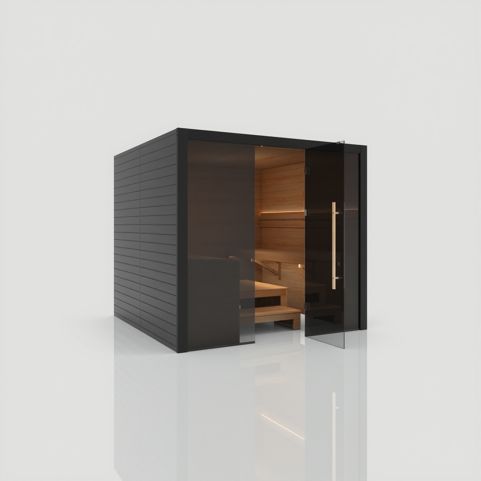 Hekla Traditional 220 Nero Sauna für 6 Personen Saunakabine 220x210x210 cm