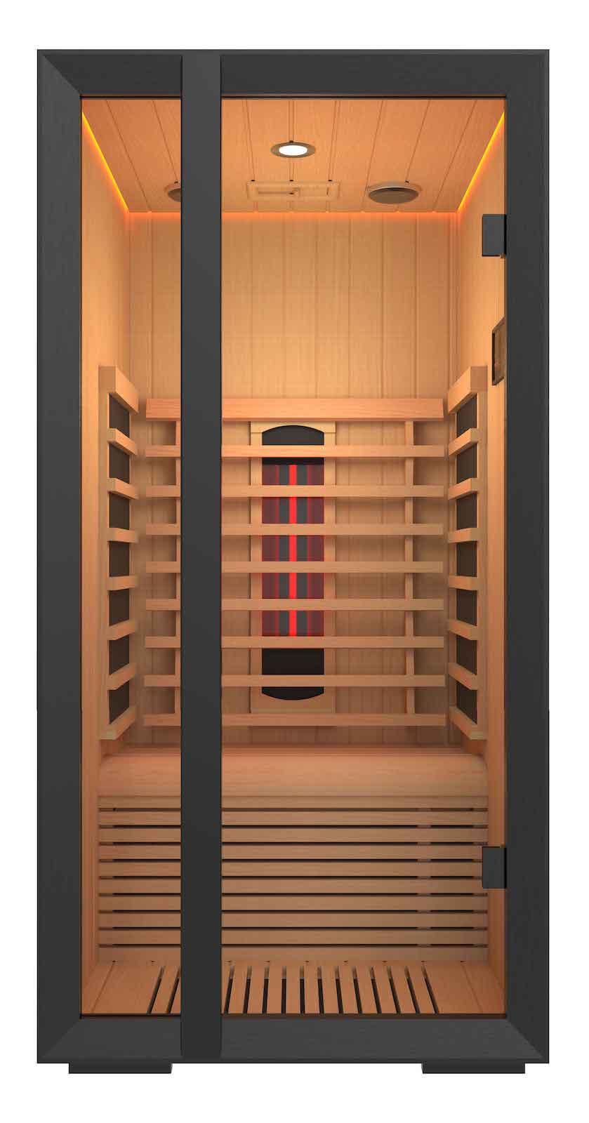 Harvia Onni Infra Mini Element Infrarotkabine aus Abachi Infrarotsauna 100x104x200 cm