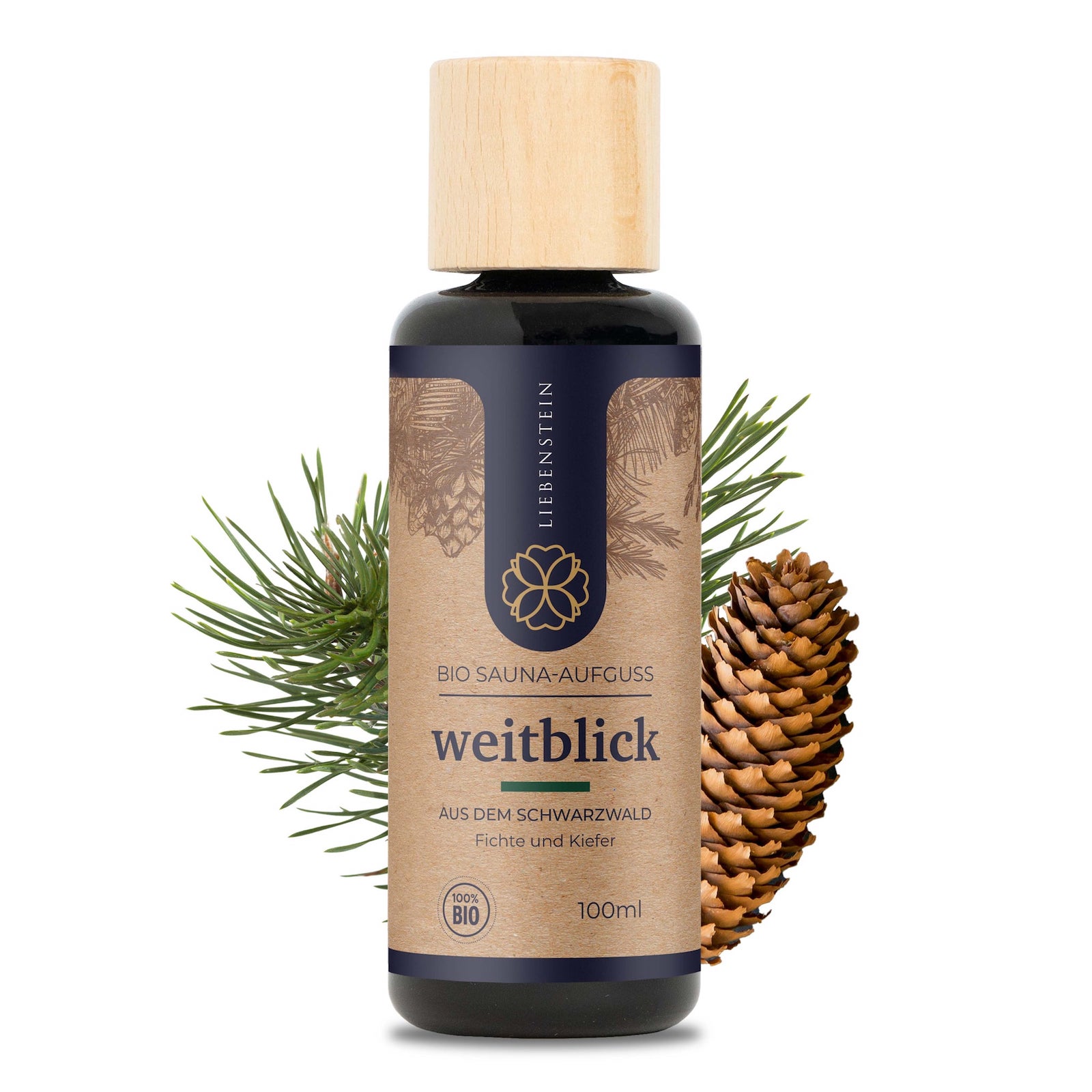 Liebenstein Saunaaufguss “Weitblick” - Fichte & Kiefer 100ml Sauna Aufguss Liebenstein Saunaaufguss “Weitblick” - Fichte & Kiefer 100ml Sauna Aufguss