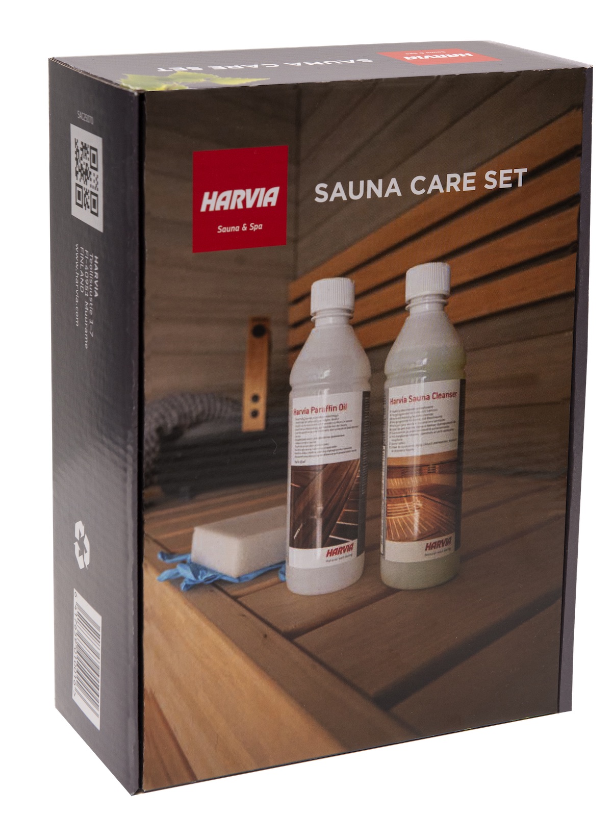 Harvia Sauna Care Set Sauna Reinigungsset Paraffinöl, Saunareiniger, Schwamm, Handschuhe Harvia Sauna Care Set Sauna Reinigungsset Paraffinöl, Saunareiniger, Schwamm, Handschuhe