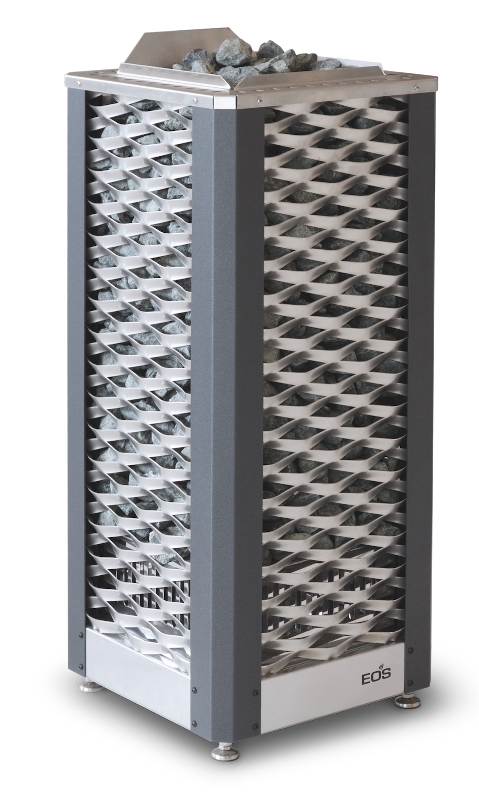 Eos Saunadome II 15 kW finnischer Saunaofen Premium Standofen Anthrazit