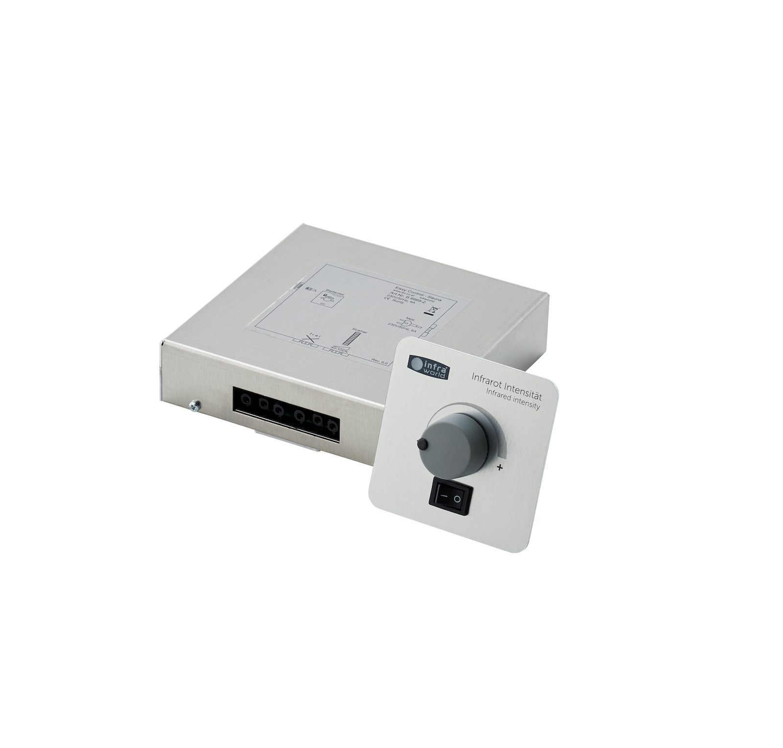 Infraworld Easy Control Sauna Infrarotsteuerung mit Regler für Infrarotstrahler silber Infraworld Easy Control Sauna Infrarotsteuerung mit Regler für Infrarotstrahler silber
