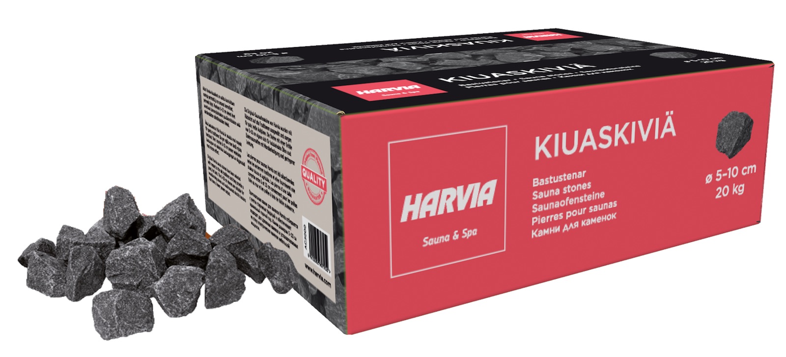 Harvia Saunasteine 20 kg 5-10 cm Ofensteine Steine für Saunaofen Elektroofen AC3000 Harvia Saunasteine 20 kg 5-10 cm Ofensteine Steine für Saunaofen Elektroofen AC3000