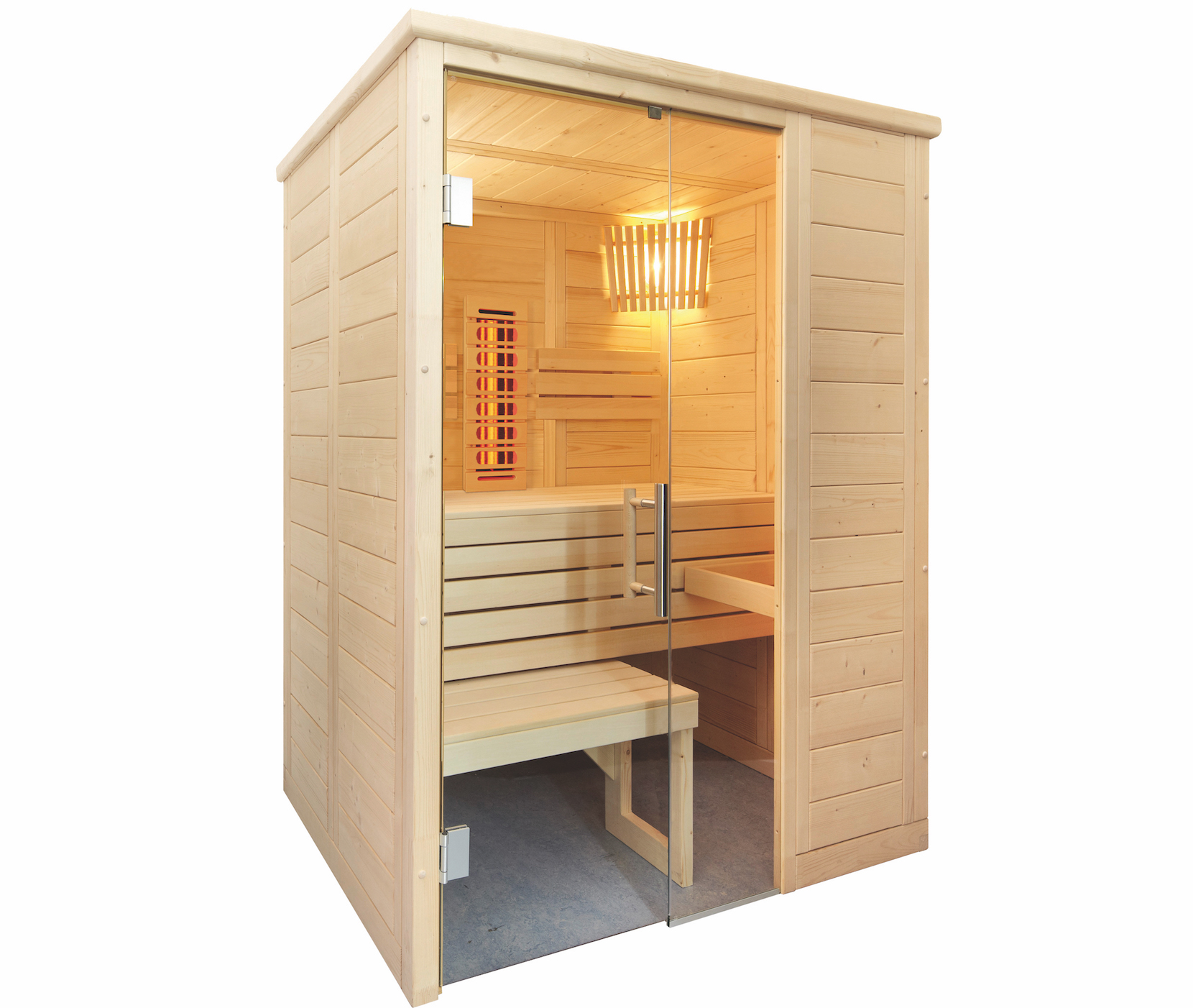 Harvia Alaska Mini Infra+ Massivsauna Saunakabine Inkl. Vollspektrumstrahler Harvia Alaska Mini Infra+ Massivsauna Saunakabine Inkl. Vollspektrumstrahler
