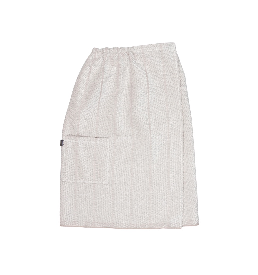 Jokipiin Laituri Kilt 85 x 145 cm finnischer Saunakilt für Damen white/beige