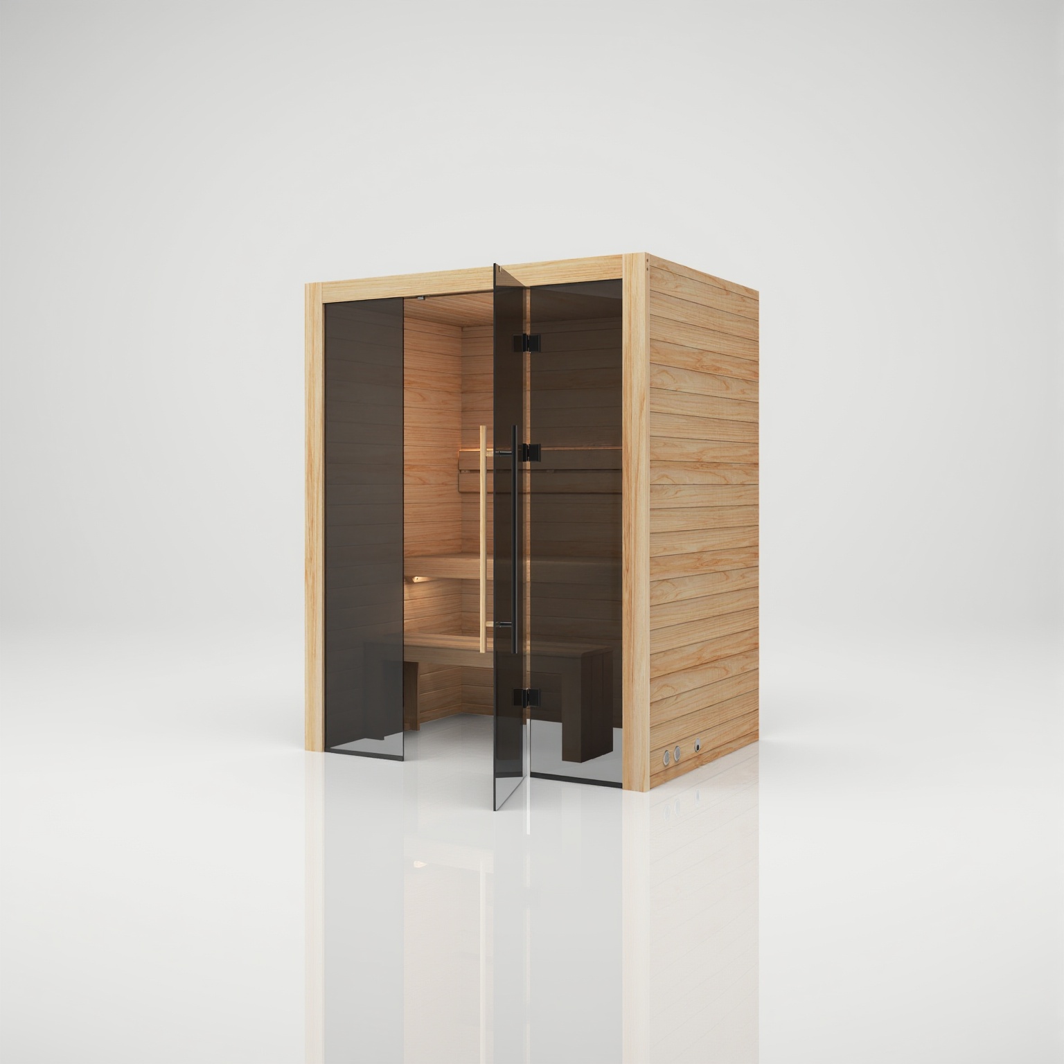 Hekla Traditional 160 Scandi Sauna für 2-3 Personen Saunakabine 160x120x210 cm