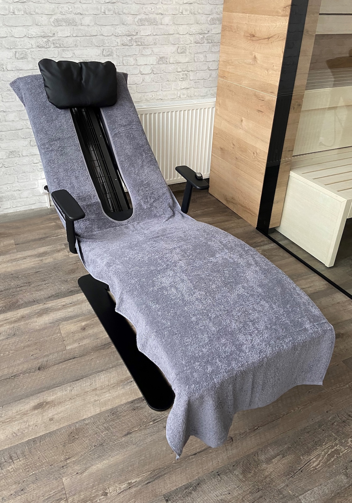 Infraworld Liegetuch für Grenada Wellnessliege mit Ausschnitt für Strahler