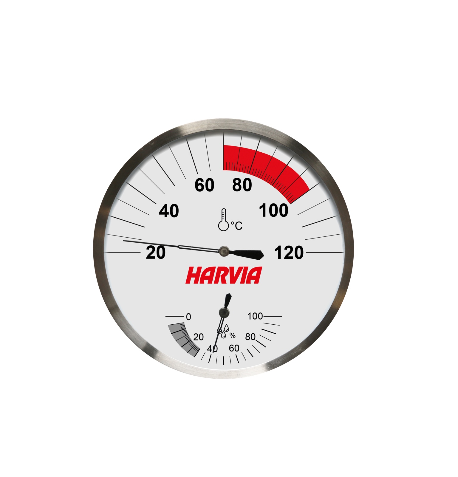 Harvia Thermo-Hygrometer Basic Ø 130 mm Saunathermometer Saunahygrometer