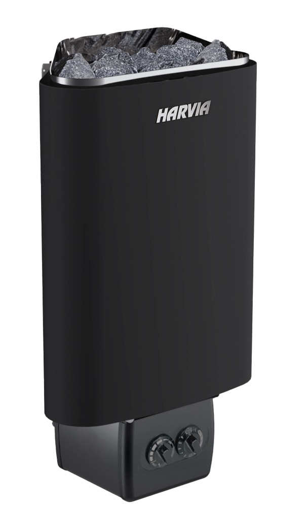 Harvia Delta D29 2,9 kW Black Saunaofen mit integrierter Steuerung Schwarz
