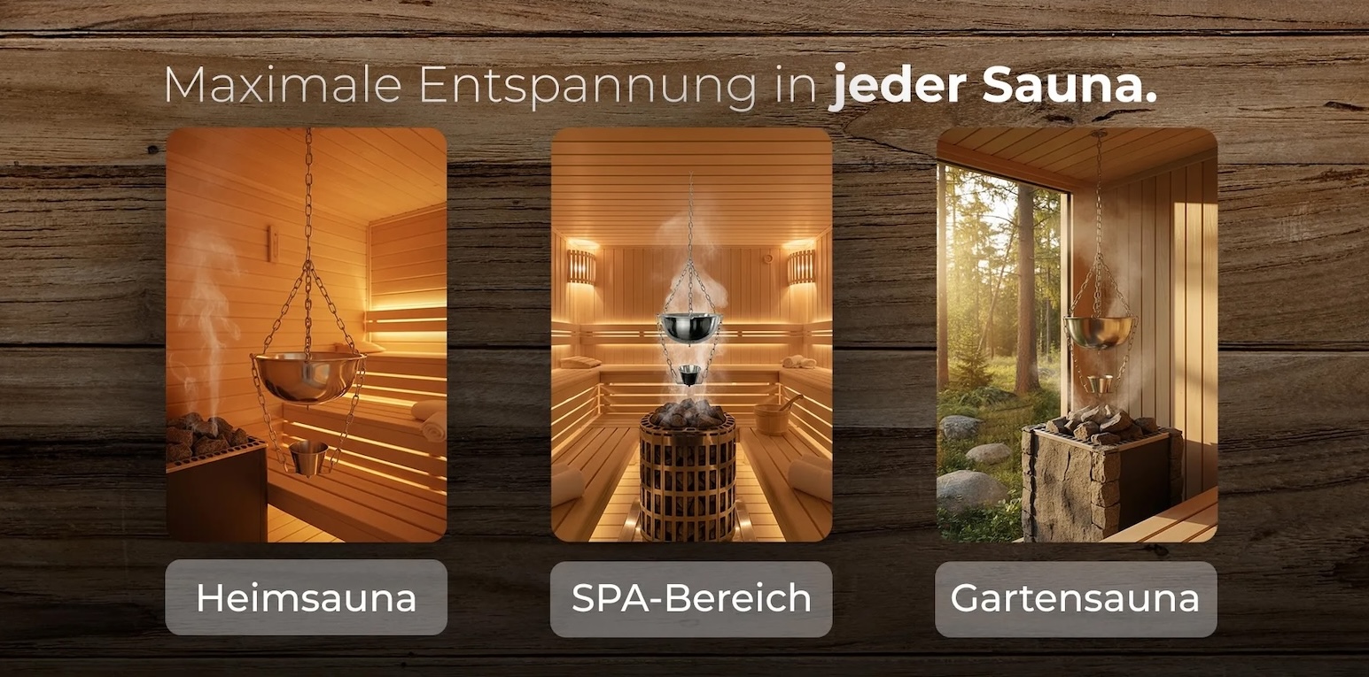 Steam Butler Maxi Automatischer Aufguss für die Sauna aus Edelstahl einstellbar