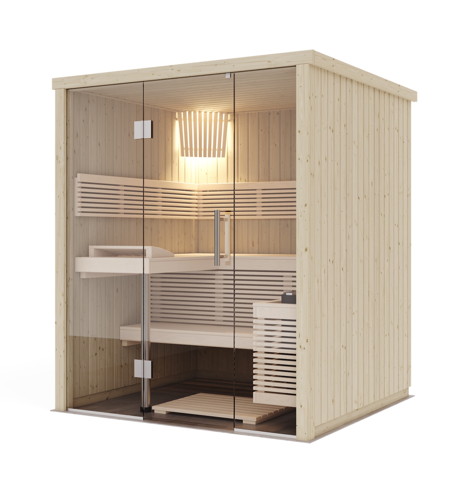 Harvia Panorama Mini Elementsauna aus Fichte Saunakabine ca. 173x159x201 cm