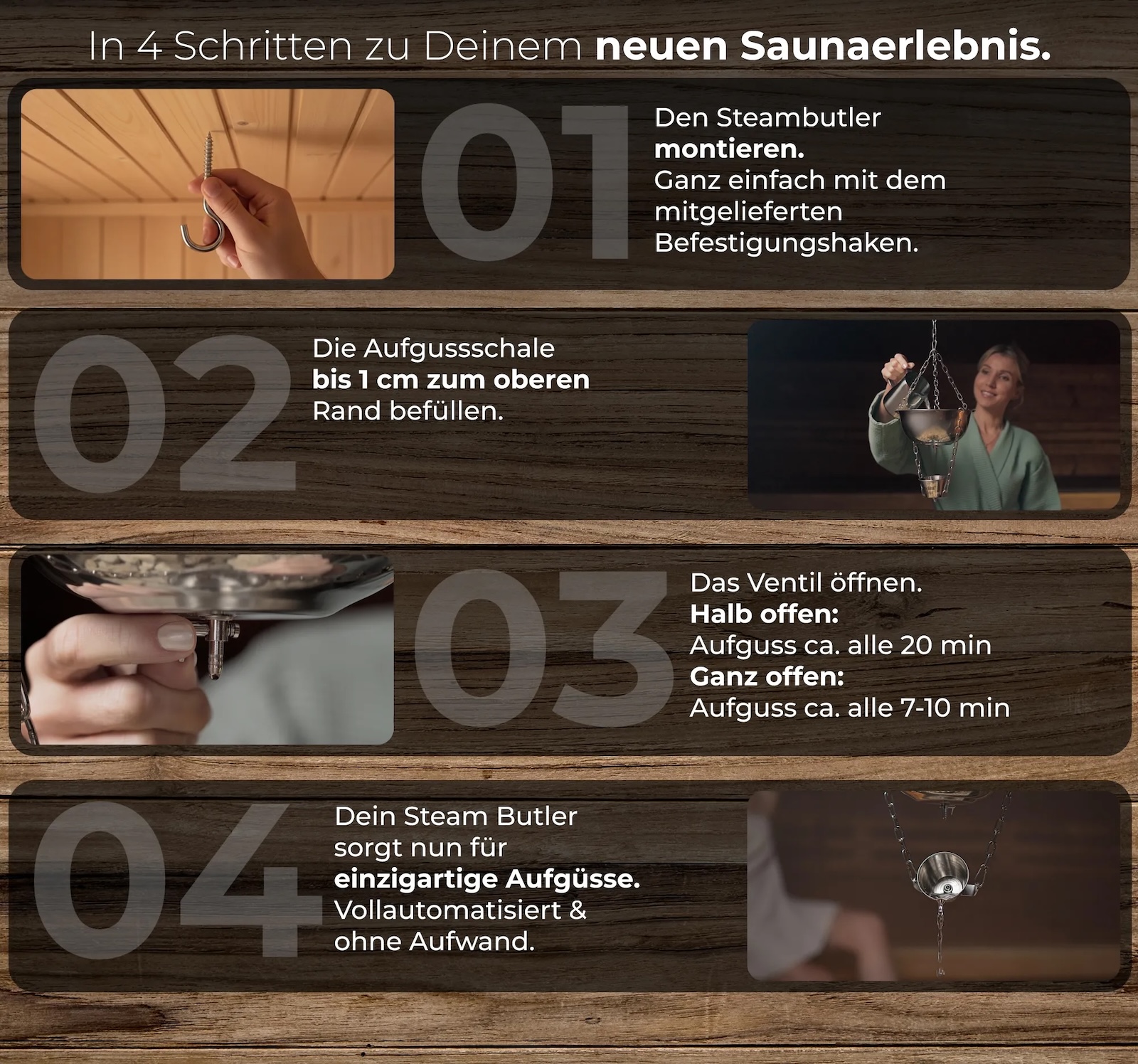 Steam Butler Maxi Automatischer Aufguss für die Sauna aus Edelstahl einstellbar