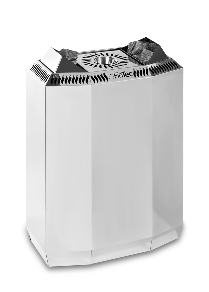 FinTec KAISA 6 kW Premium Bio-Saunaofen Combi Saunaofen mit Verdampfer Edelstahl