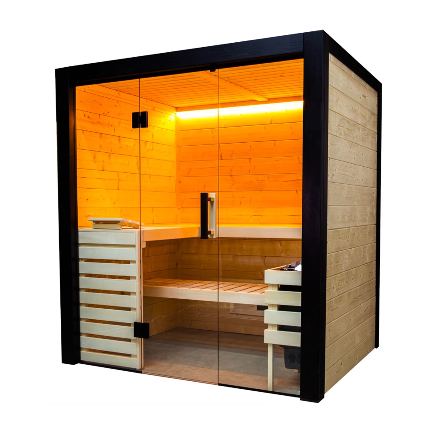 Harvia Family Medium Saunakabine Massivholzsauna aus Fichte 196x159x204 cm