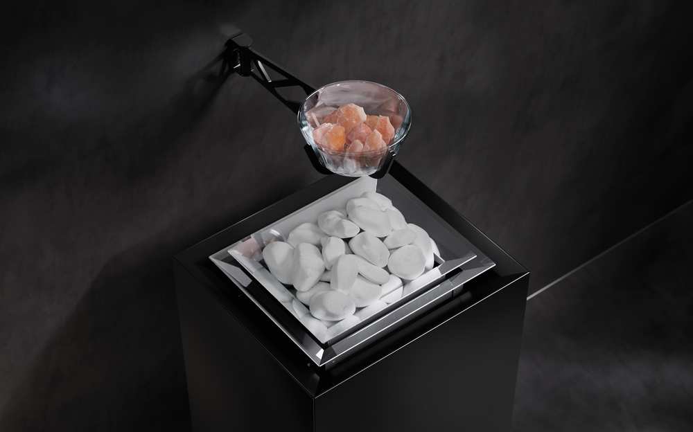 EOS Scent Trophy W Sauna Designduftschale für Saunaofen mit Salzsteine EOS Scent Trophy W Sauna Designduftschale für Saunaofen mit Salzsteine