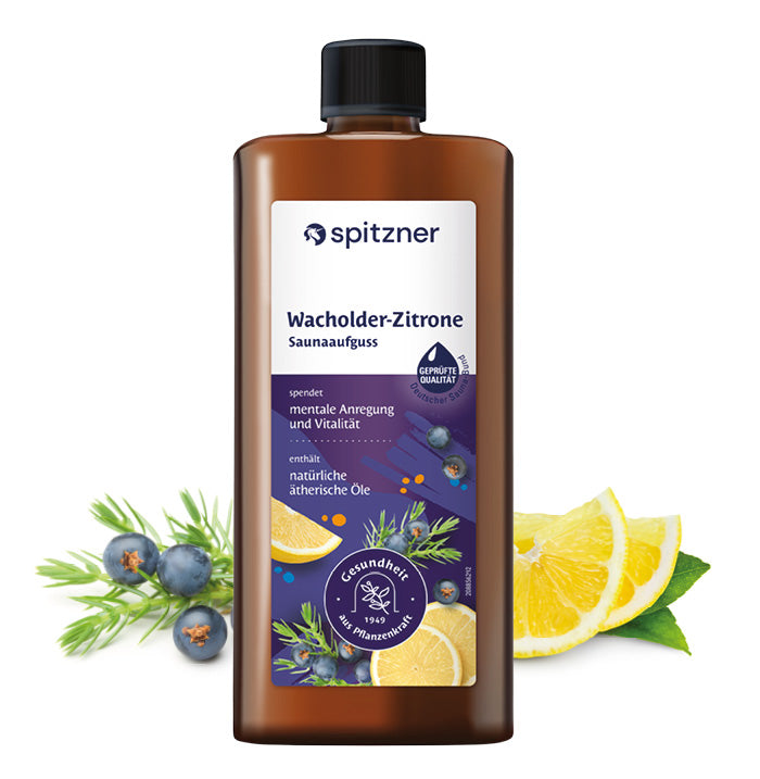 Spitzner Saunaaufguss Wacholder Zitrone 1 Liter (1000 ml) fruchtig-holzig Sauna Aufguss Konzentrat