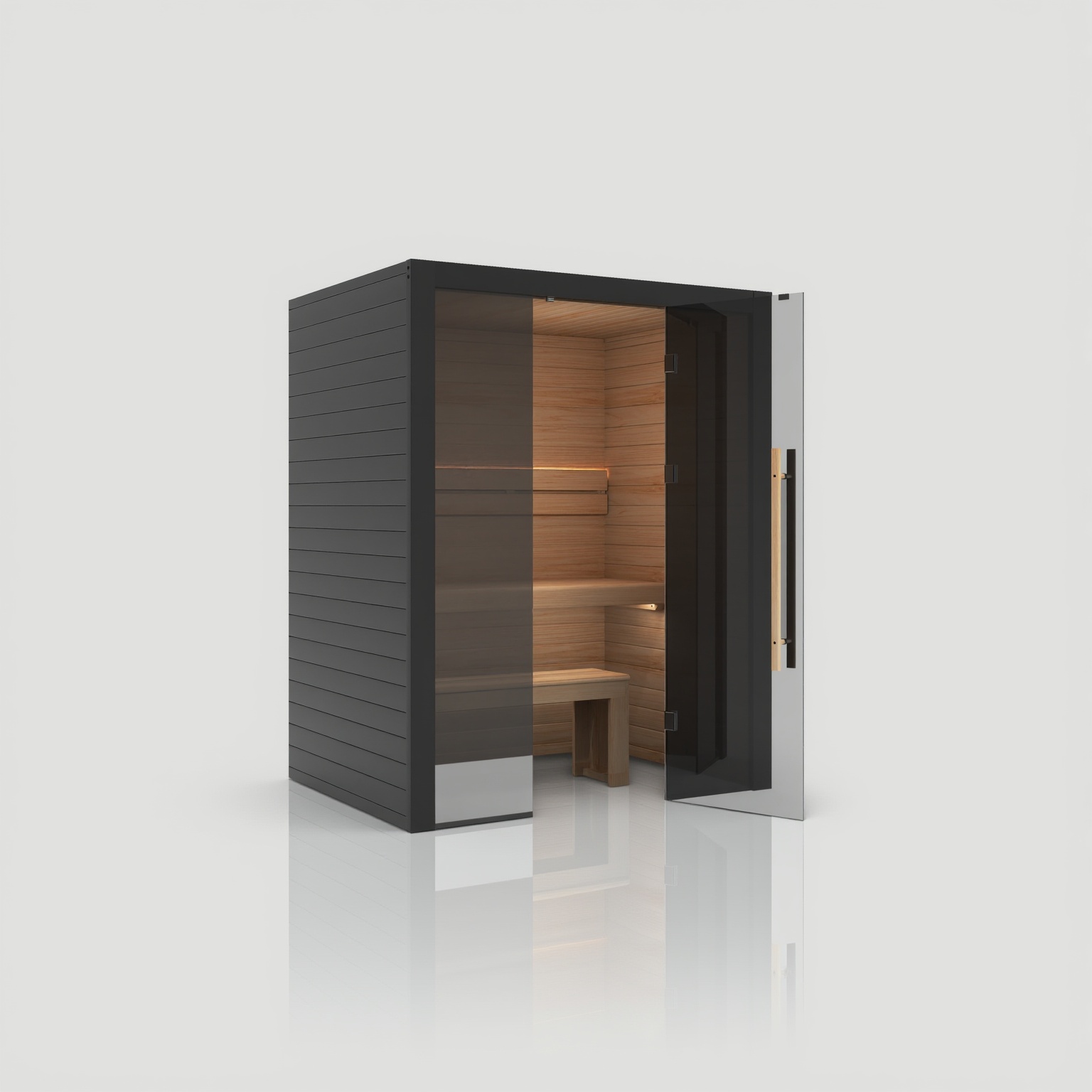 Hekla Traditional 160 Nero Sauna für 2-3 Personen Saunakabine 160x120x210 cm