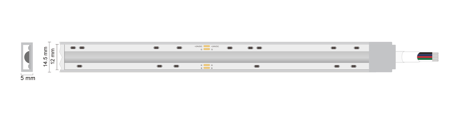 Infraworld Lumia Sauna LED Beleuchtung Set mit 2 LED-Streifen 175 cm - EEK: G -