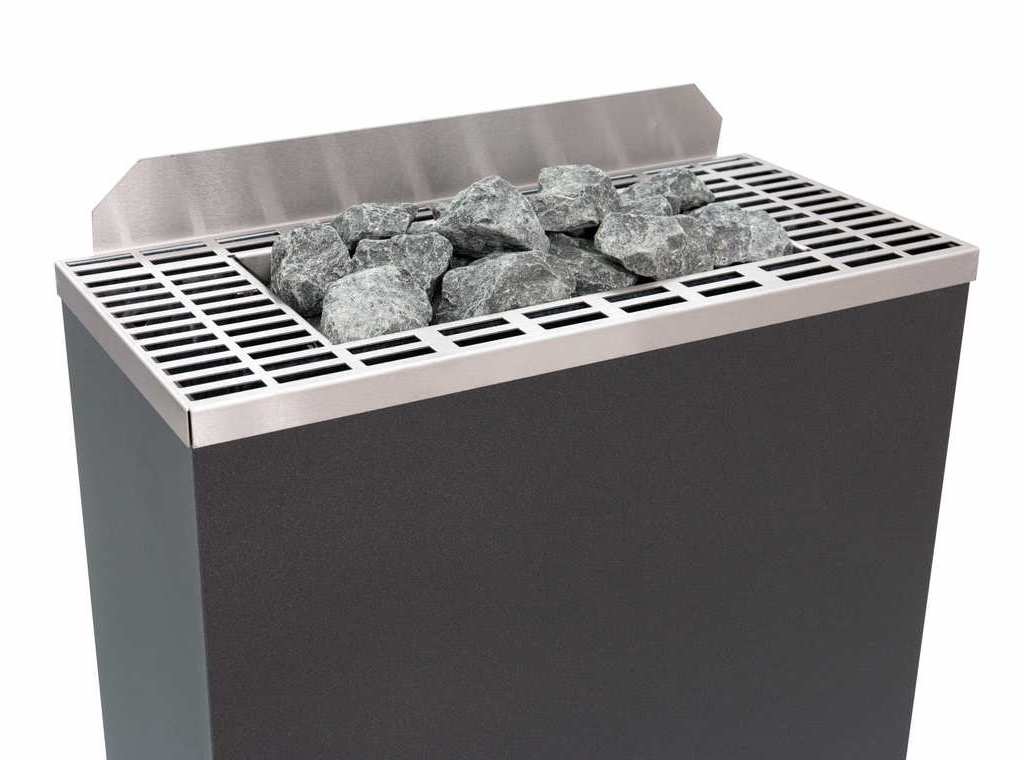 Eos Gracil 6 kW finnischer Saunaofen Elektrischer Standofen Anthrazit-Perleffekt